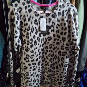 Charter Club Pink and Gray Cashmere Sweater